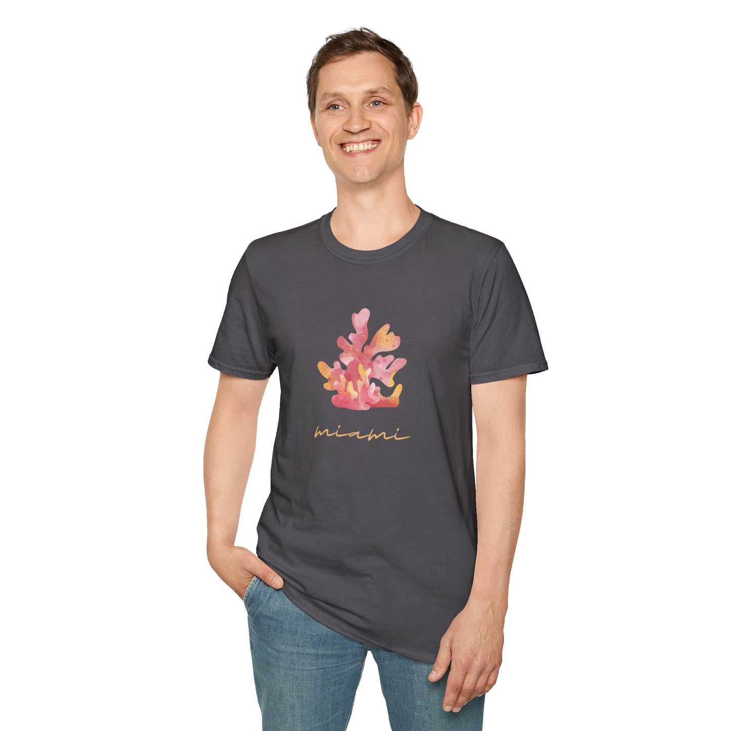 Miami Pink Coral Soft T-Shirt