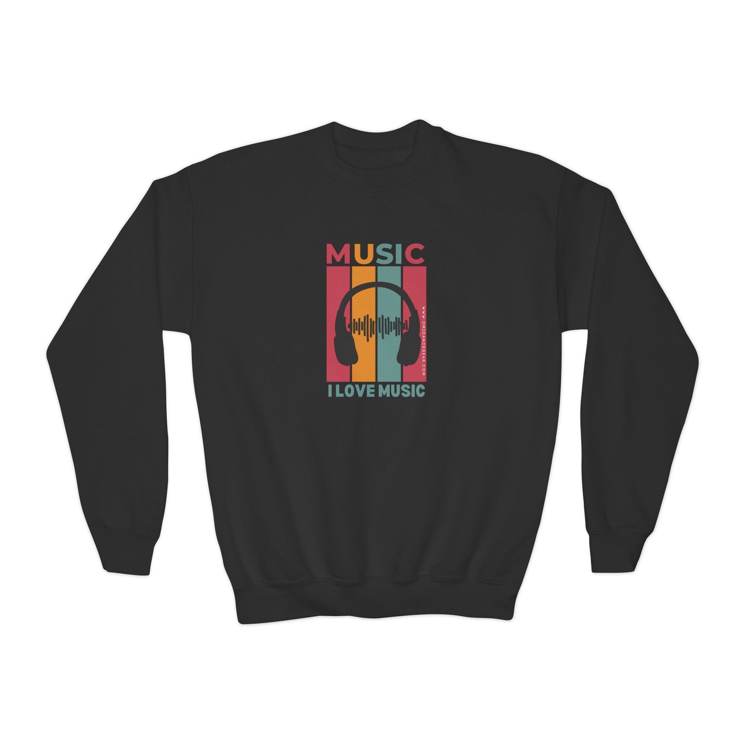 Music-I Love Music Youth Crewneck Sweatshirt