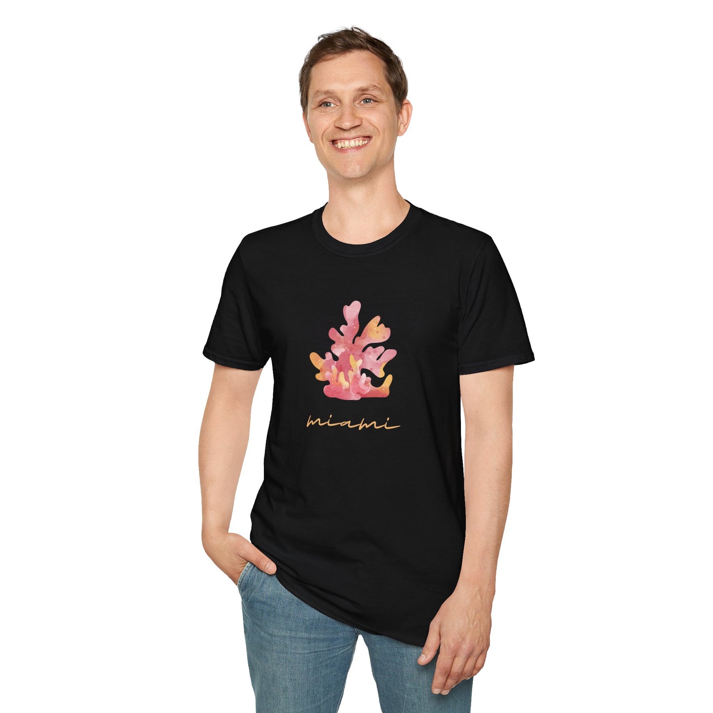 Miami Pink Coral Soft T-Shirt