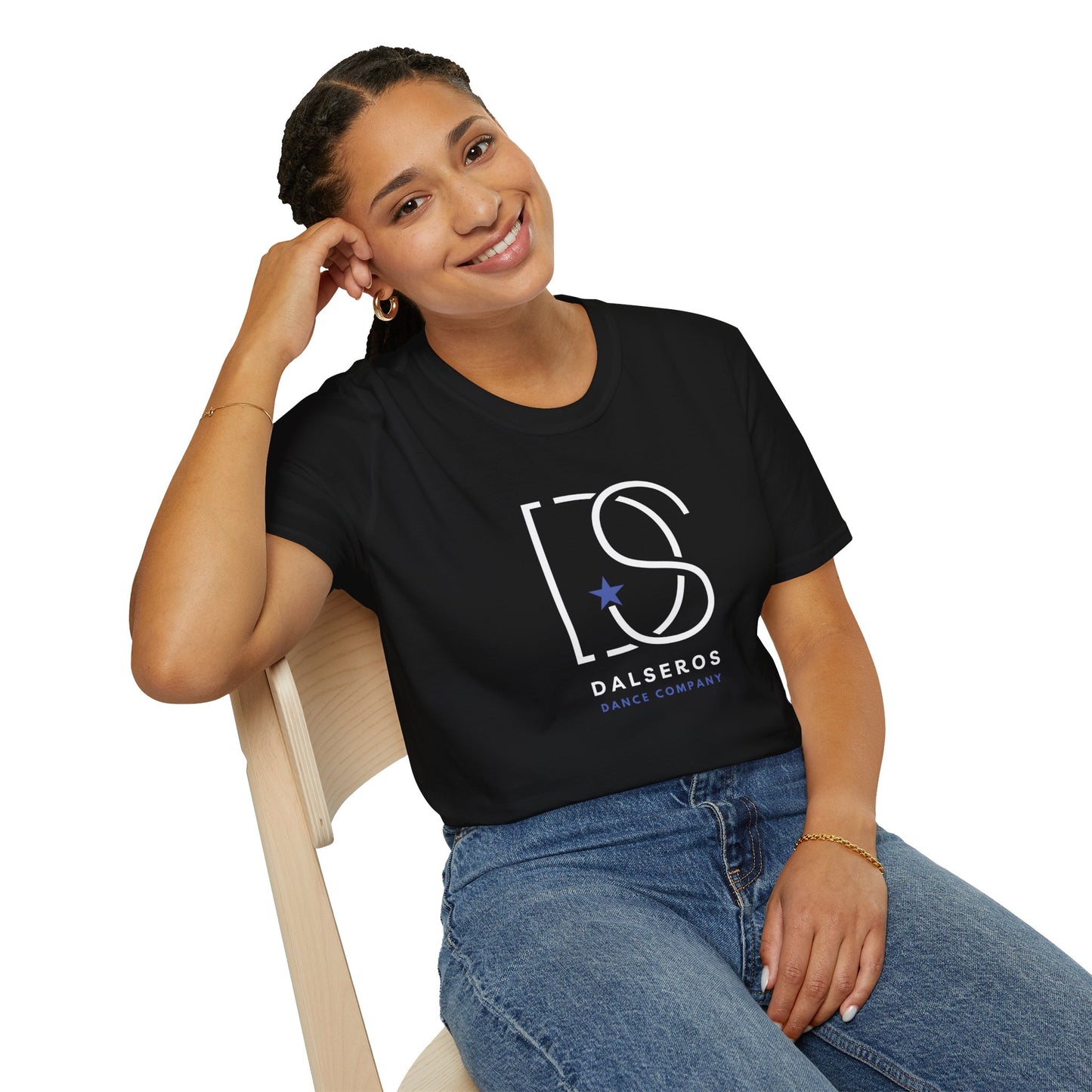 Dalseros White-Blue Star Logo T-Shirt