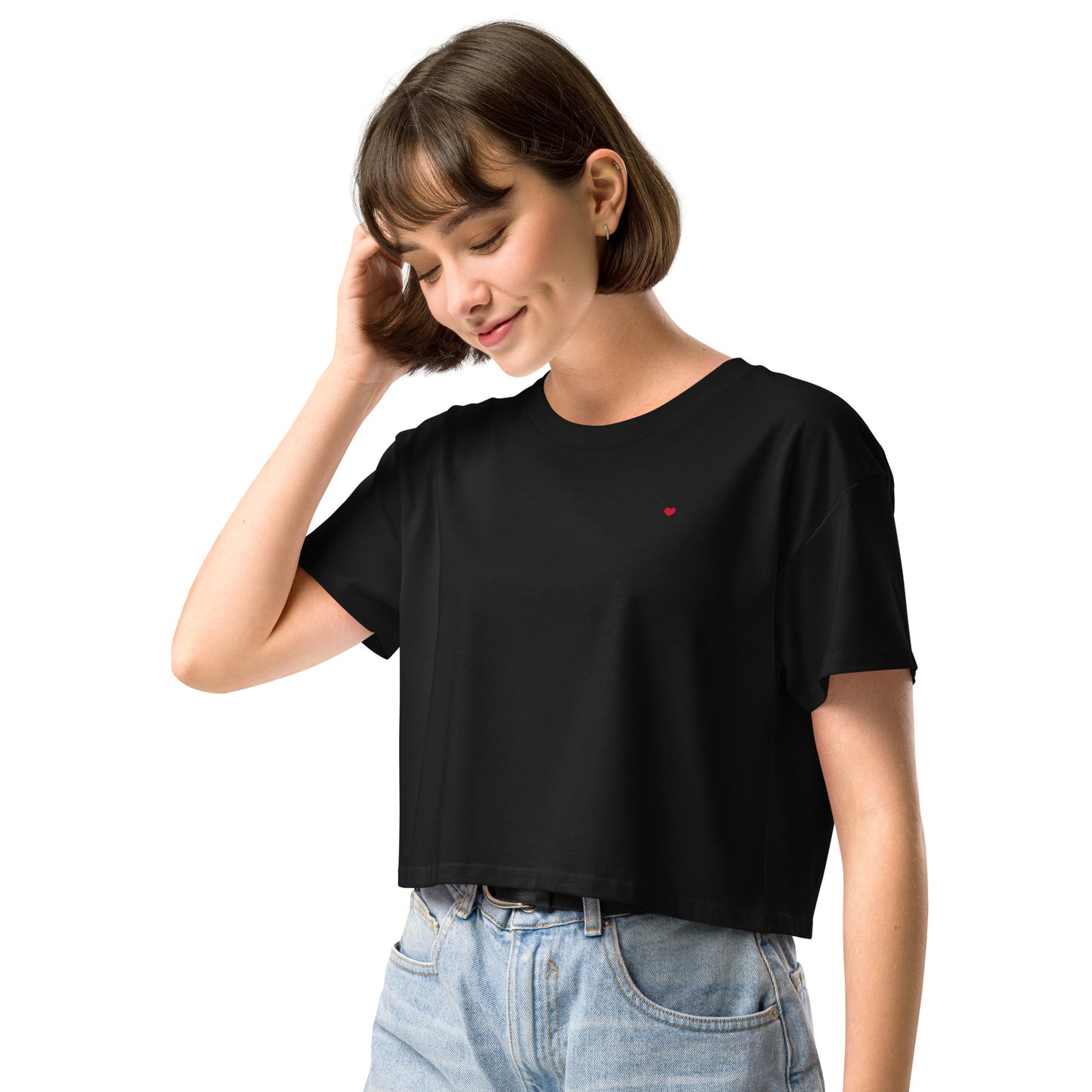 Heart Women’s crop top Printful