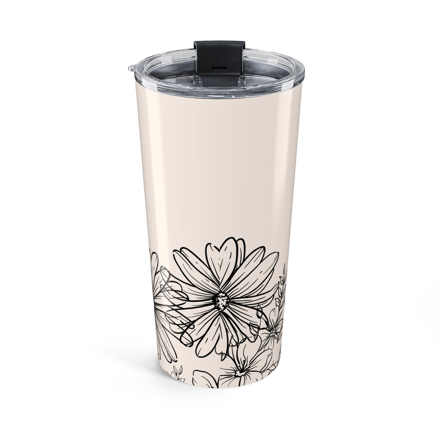 Personalized Floral 20oz Tumbler — Custom Name Daisy Travel Mug