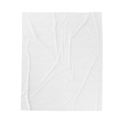 Soft Blue Floral Throw Blanket - Velveteen Plush Blanket