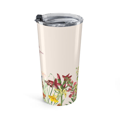 Personalized Floral Tumbler 20oz - Lily of the Valleys