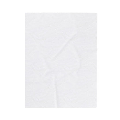 Soft Blue Floral Throw Blanket - Velveteen Plush Blanket