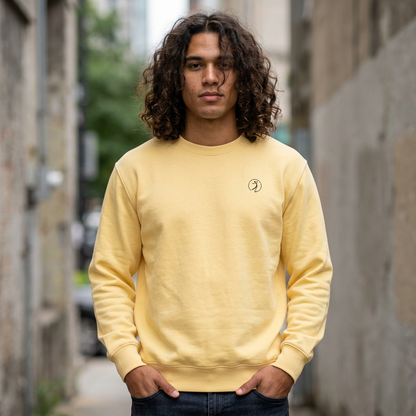 Garment-Dyed Sweatshirt — Lightweight Coral Pullover