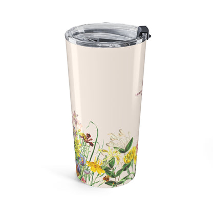 Personalized Floral Tumbler 20oz - Lily of the Valleys