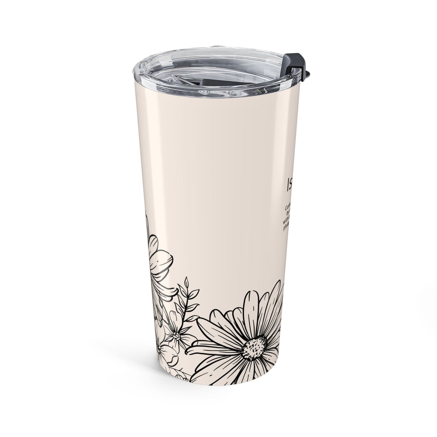 Personalized Floral 20oz Tumbler — Custom Name Daisy Travel Mug