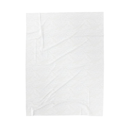 Soft Blue Floral Throw Blanket - Velveteen Plush Blanket