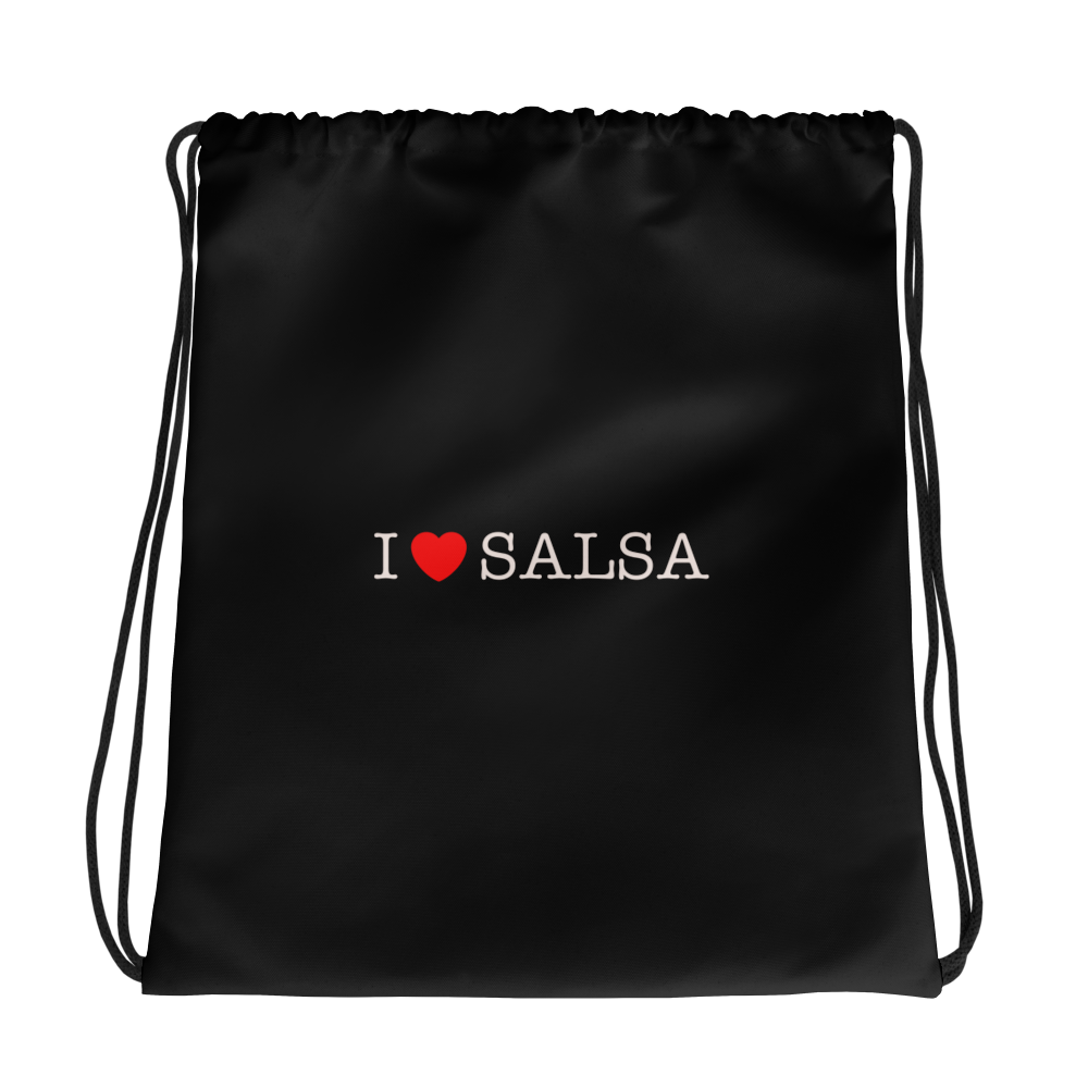 I ♥ Salsa Drawstring Bag