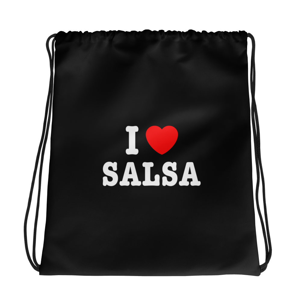 I ♥ Salsa Drawstring Bag
