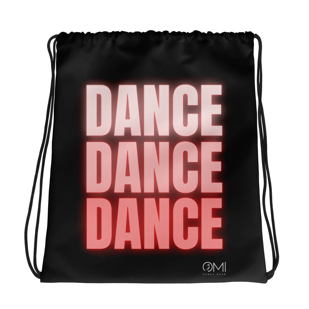 Dance Dance Dance Pink-Black Drawstring Bag – Omi Dance Gear